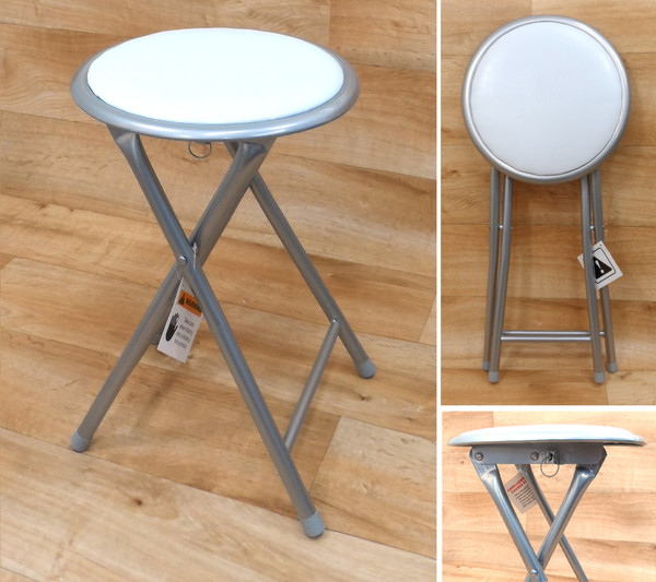 Taburete acolchado compacto plegable silla de asiento desayuno barra taburetes oficina en casa Reino Unido