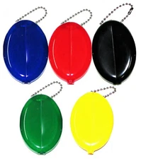 Oval Squeeze Purse 5 Unit Set | Holds Change or Small items Secure | Made in USA