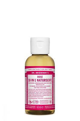 1x Dr. Bronners 18-IN-1 Naturseife Rose vegan & fair trade 60ml