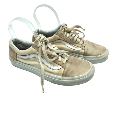 Vans Sneakers Skate Shoes Canvas Suede Beige Mens Womens