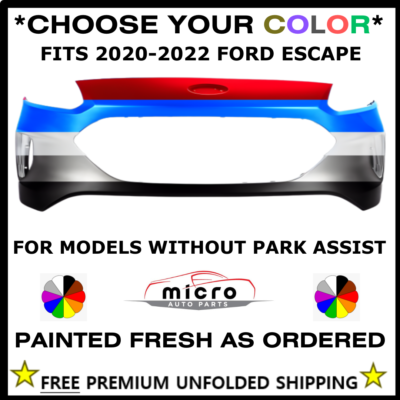 UNFOLDED FRONT BUMPER FOR 2020-2022 ESCAPE CHOOSE YOUR COLOR