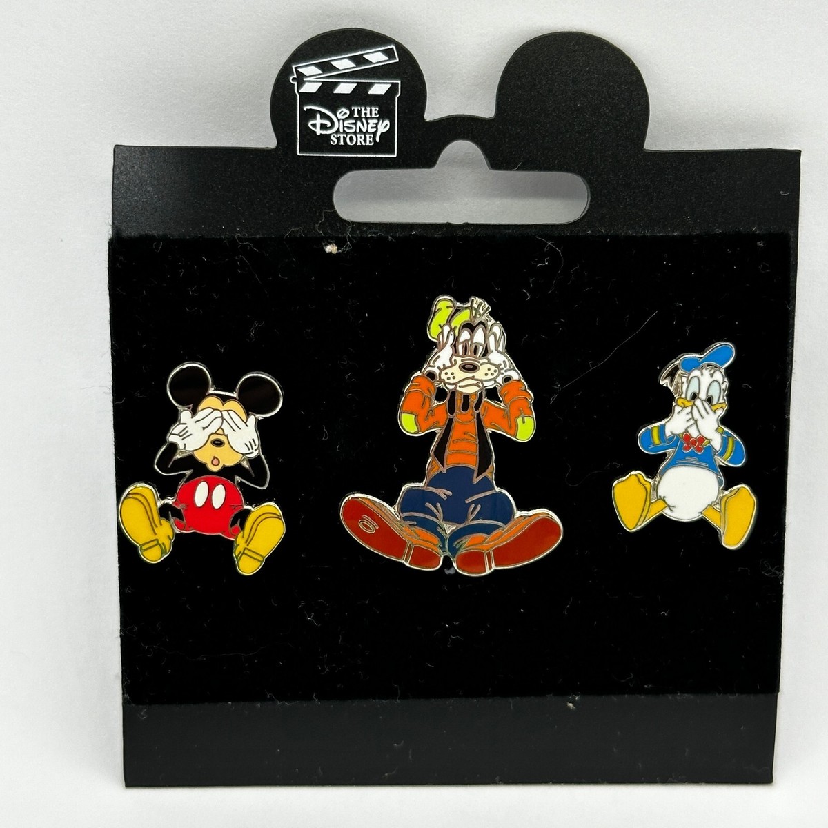 RARE!! Disney Store JAPAN Pin Three Wise MOnkey Mickey Donald
