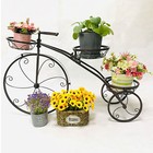 New Listing3-Tier Bicycle Plant Stand Wrought Iron Tricycle Planter Home Garden Patio Decor