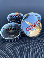 Set Of 4 Gmc Silver-red 83 Mm3.25 Inch Wheel Rim Center Hub Caps Set Of 4 Gmc Silver-red 83 Mm3.25 Inch Wheel Rim Center Hub Caps