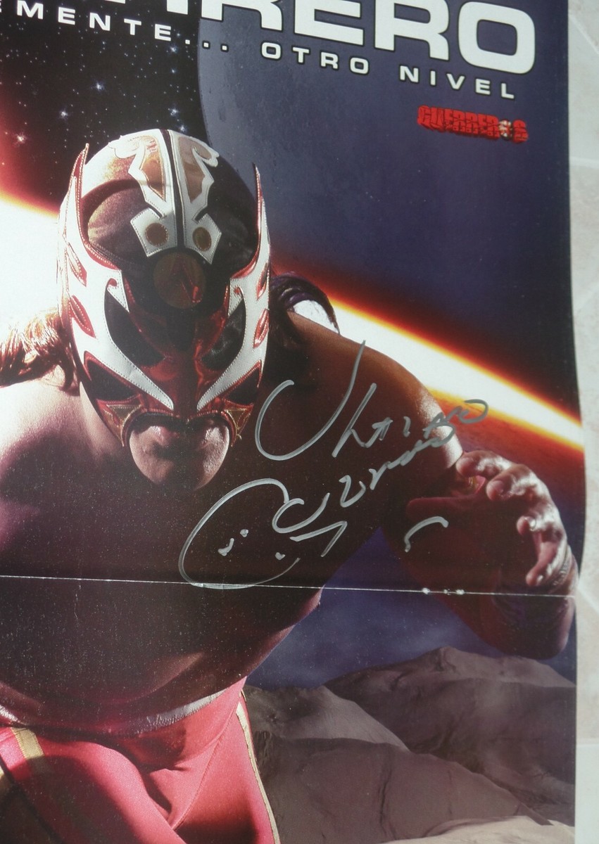 ULTIMO GUERRERO SIGNED AUTO'D GUERREROS DEL RING MAGAZINE POSTER