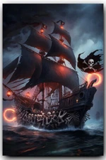 Pirate Ship 4 x 6 inch Exclusive Art Print Collectible Photo 10104