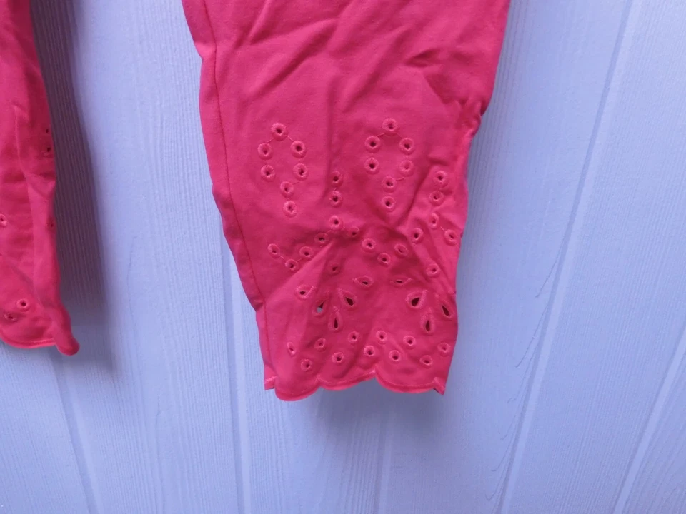 Leggings HUE Clavel Rosa Ojales Borde Algodón Skimmer Talla Mediana U19258 Foto 3 de 4