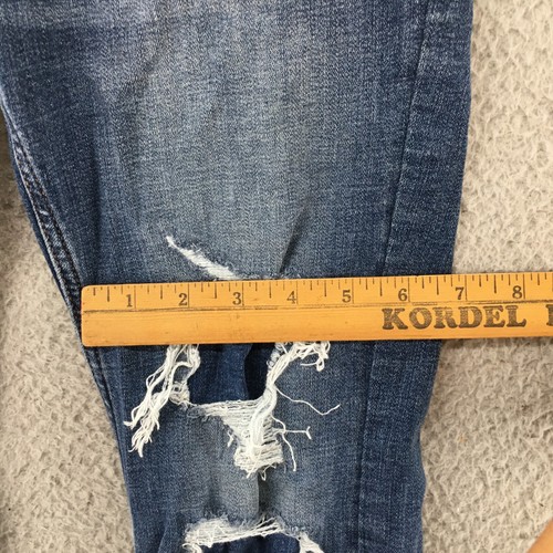 Abercrombie Slim Stacked Skinny Jeans Youth 15/16 Blue Denim Distressed Mid Rise - Picture 6 of 18