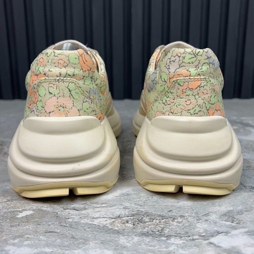 Gucci Liberty Rhyton sneaker floreale tela muticolor pelle 7 US o 37 EUR - Foto 6 di 10