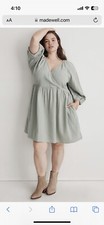 Madewell Plus size Marianna Puff-Sleeve Mini Dress 2x