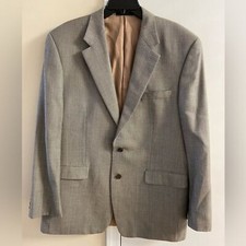 Ralph Lauren silk/wool blend blazer beige/black button from 44L