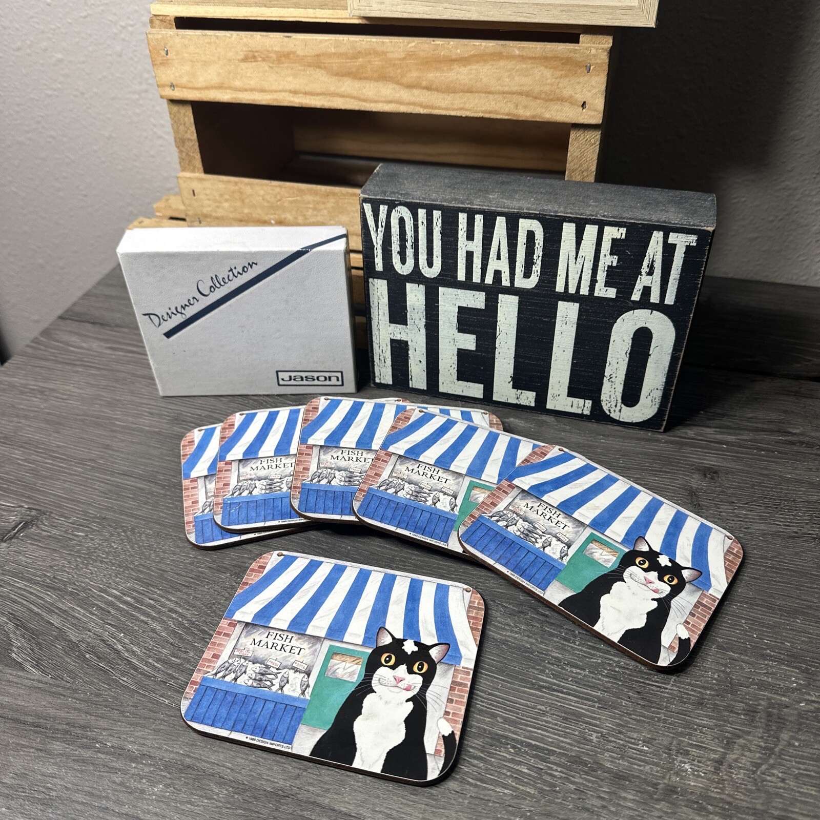 JASON Designer Collection Set Of 6 Lick Your Chops CATFish Market