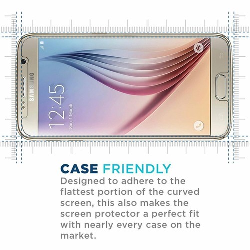 (2 PACK) Premium Tempered Glass Screen Protector Cover for Samsung Galaxy S6 - Zdjęcie 3 z 6