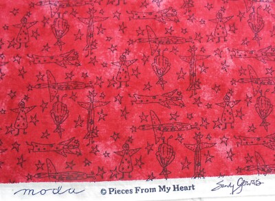 Moda Sandy Gervais Pieces Of My Heart Cotton Fabric 55" x 42" | eBay
