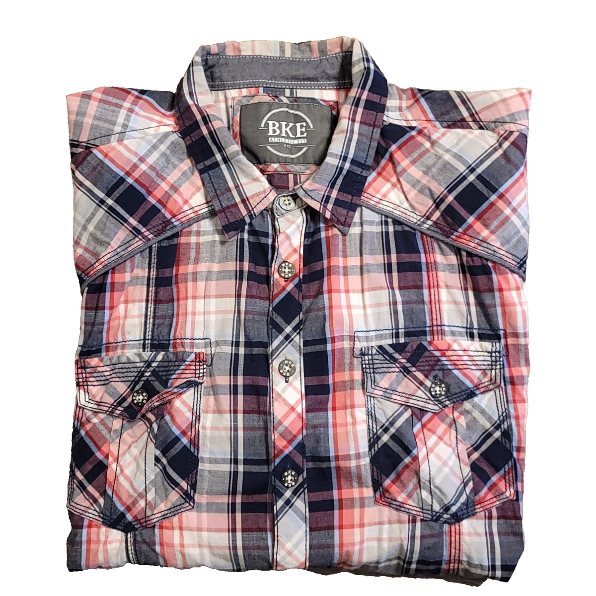 dress shirts for men maryville BKE Plaid Mens XXL Athletic Fit Maryville Shirt Button Up Rockabilly Western
