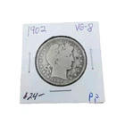 1902 P Barber Half Dollar