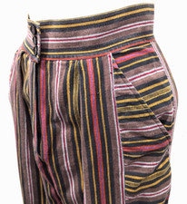 Vtg 80s Yves Saint Laurent YSL Rive Gauche Women's STRIPED Pants France 36/XXS 