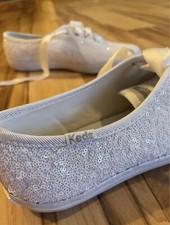White Sequin Keds