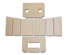 Feuerraumauskleidung B für GKT Alosa Lido 2 II Kaminofen Ersatzteile Brennraum