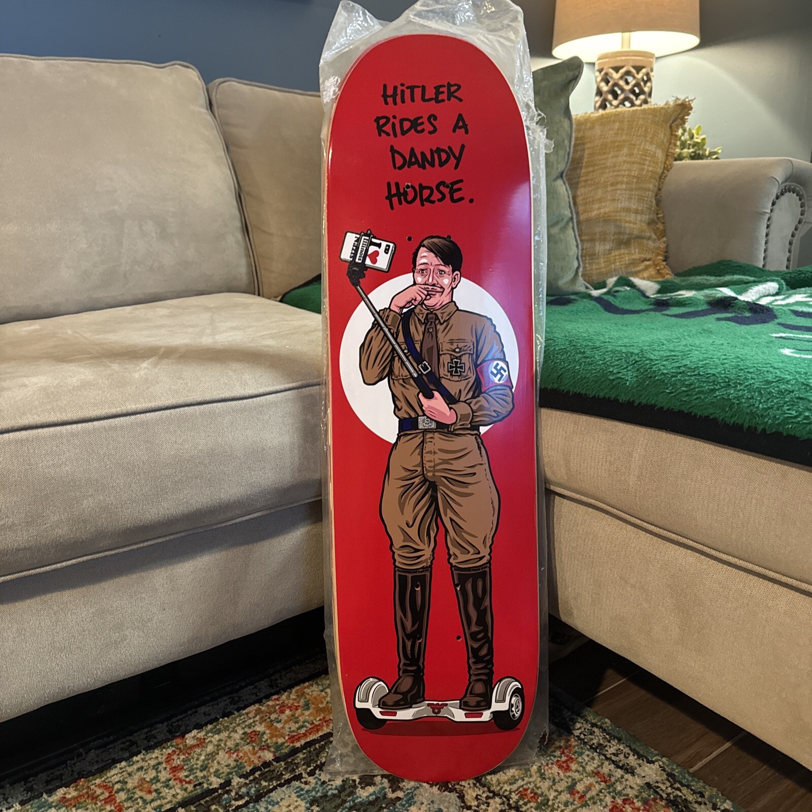 Paisley Skateboard Deck,  H Rides A Dandy Horse Signed By Sean Cliver-image