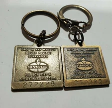 2 AMOCO Bi-Centennial Liberty Bell Registered Key Chain 