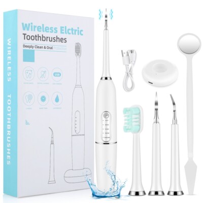 Ultrasonic Tooth Cleaner Kit Dental Plaque Calculus Stain Remover Teeth Cleaning