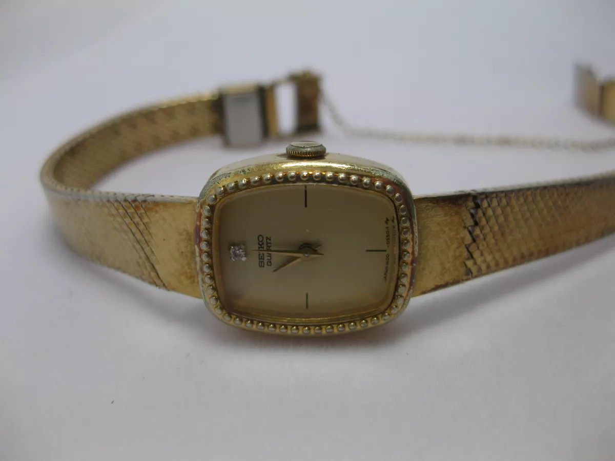 Seiko watch gold plated sale