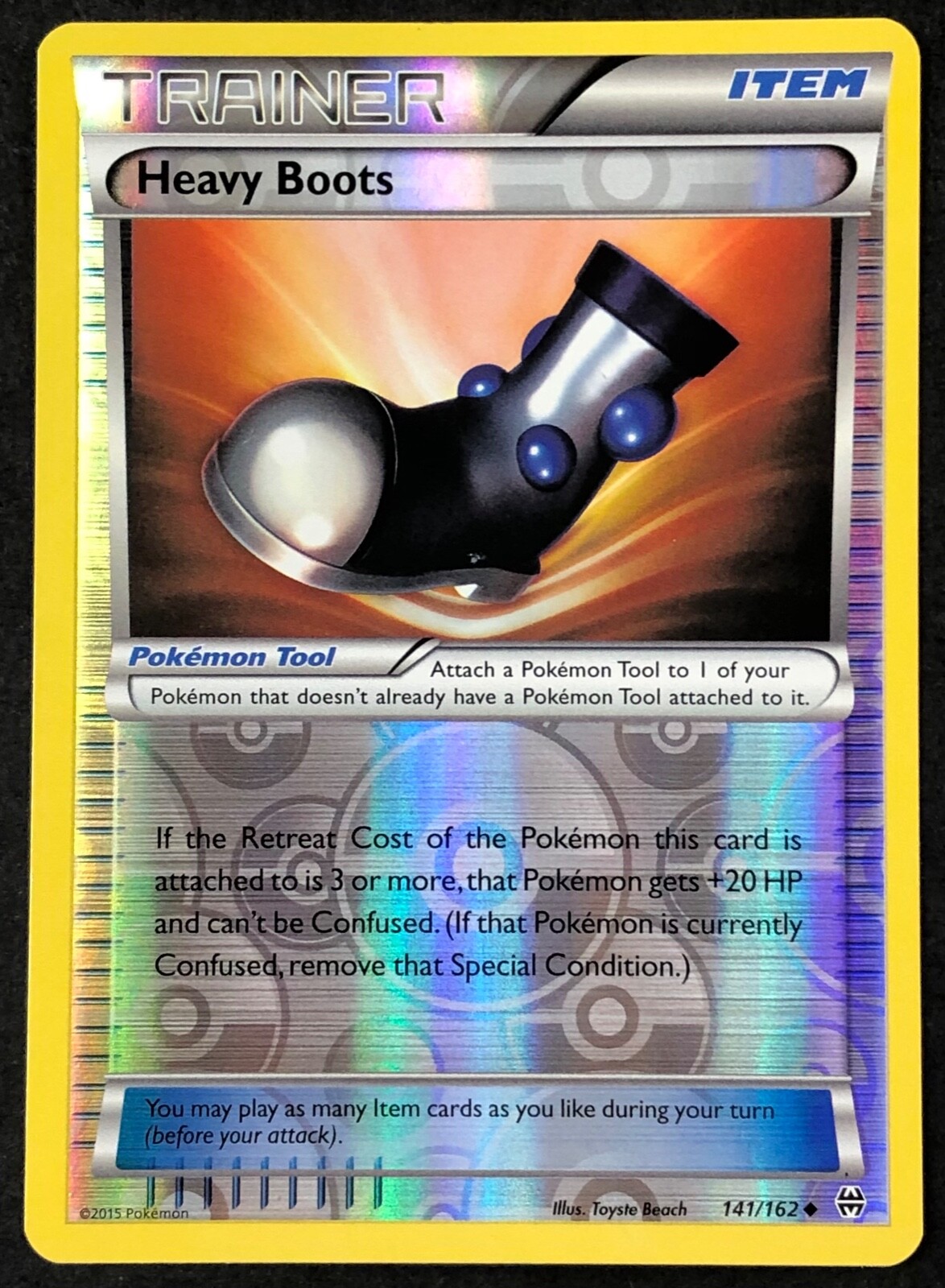 Pokemon Card Heavy Boots BREAKthrough 141/162 EXC/NM Reverse Holo Uncommon TCG!!