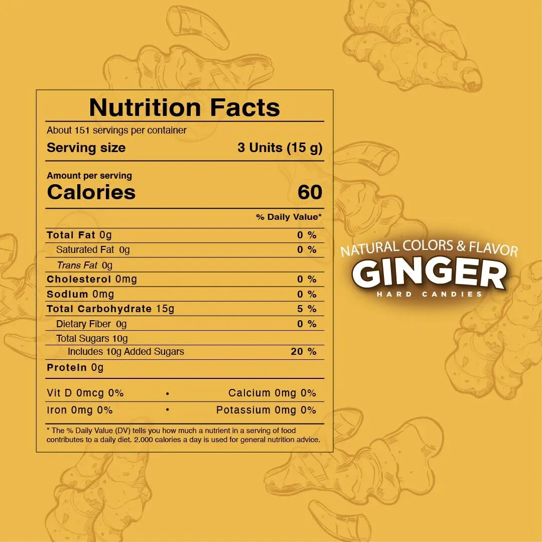 Colombina Ginger Flavor, Individually Wrapped, Bulk Hard Candy (5 Pounds) Sale!