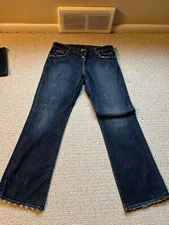 Lucky Brand Dungarees Bootleg Fit Denim Blue Jeans Mens Size 34