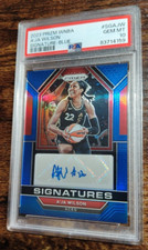2023 Prizm Wnba A'ja Wilson Signature Sgajw Auto Blue /49 Psa 10! Pop 6! Mvp!