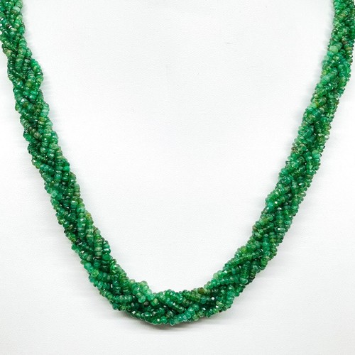 18 Inch Natural Emerald Boutique Handmade Necklace Faceted Bead 925 Silver Clasp - 第 9/10 張圖片