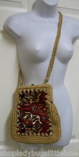 Vtg Simon New York Mister Ernest Chenille Tapestry Shoulder Hand Bag Purse Italy