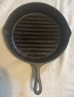 Vtg Lodge Cast Iron 9TB USA Frying Pan Skillet Double Spout Grill Ridged