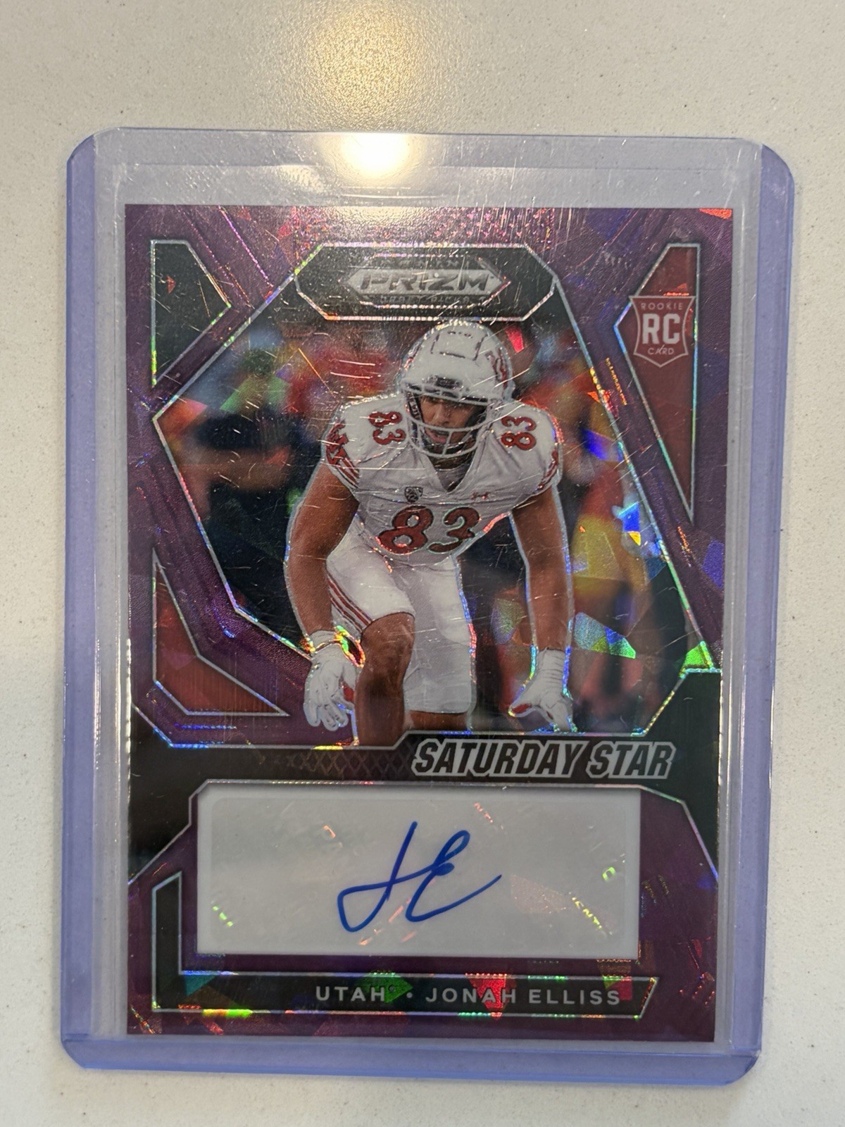 2024 Prizm Draft Picks -Star Signatures Jonah Elliss Purple Ice Prizm /99
