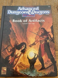 TSR Book of Artifacts AD&D 2nd Ed Dungeons & Dragons Rulebook 2138