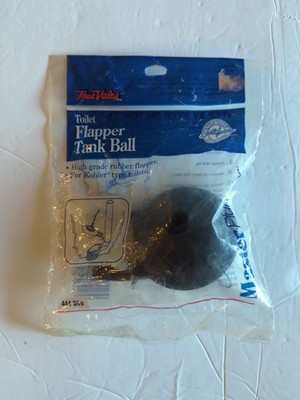 True Value Master Plumber Black Vinyl Toilet Flapper Tank Ball 444 059