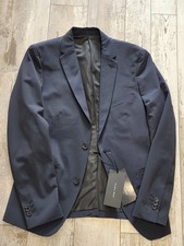 36R Men's Zara Man 2 Button Blazer Blue Sport Coat Brand New With Tags