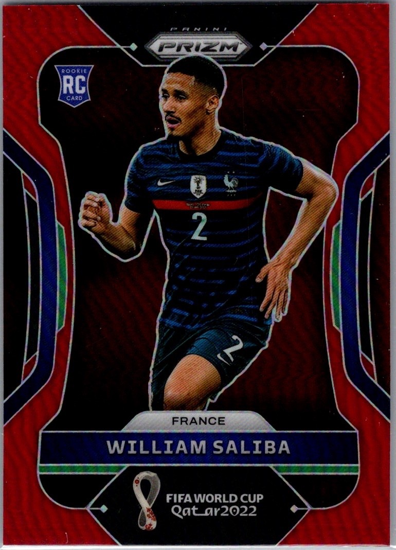2022 Panini World Cup Prizm Rookie Red Prizm /399 #106 William Saliba France RC