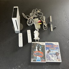 Nintendo Wii RVL-001 White Console Bundle w/ 2 Remotes Nunchuck TESTED WORKS
