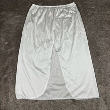 White Secret Treasures Full Slip Skirt Back Slit Size XL Style 12006 100 Nylon