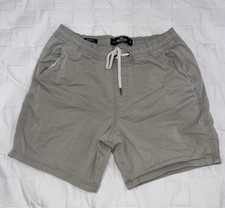 Hollister Men's Jogger Shorts 7'' Khaki Mens Medium With Draw String Epic Flex