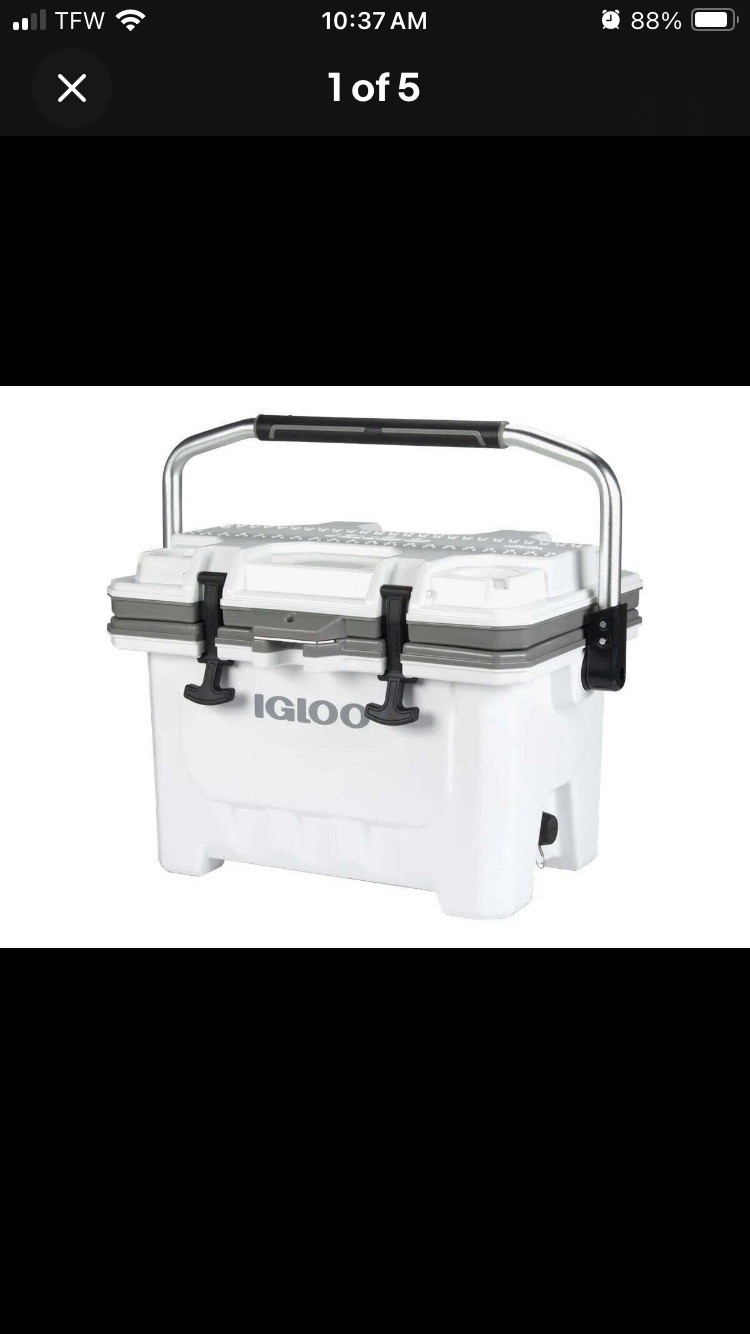 24 Qt. Imx Series Camping Ice Chest Cooler Outdoor - White