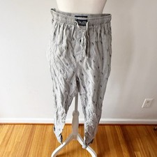 Polo Ralph Lauren Women Pony Print Cotton Flannel Pajama Pants Medium Preppy