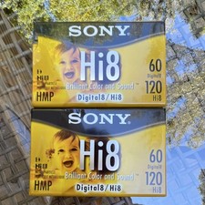 Sony Hi8 Tape Digital8/Hi8 60/120 min Metal Particle P6-120HMP Lot of 2