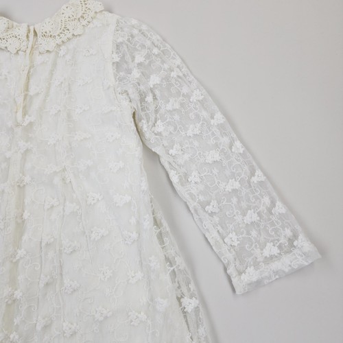 April Cornell Girls 7/8 White Lace Layered Crochet Collar Dress Special Occasion - Picture 11 of 20