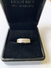 Half Circle set Double Row Princess cut Diamond set Platinum Band