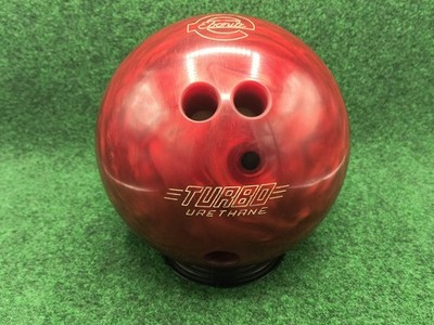 Used Bowling Ball Ebonite Turbo Urethane 16 Lb Red Marble First