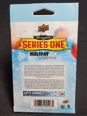 2025-26 NHL Upper Deck Series 1 Hockey Sealed Hanger Box Holiday
