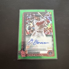 2025 Topps Chrome Update- Brendan Donovan Auto AC-BD Green Refractor 22/99